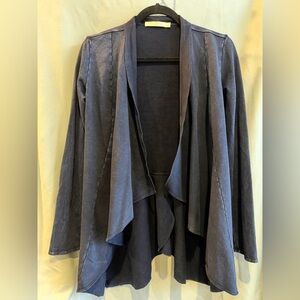Testimony Los Angeles Women’s Distressed Navy Cardigan Size Small Comfortable